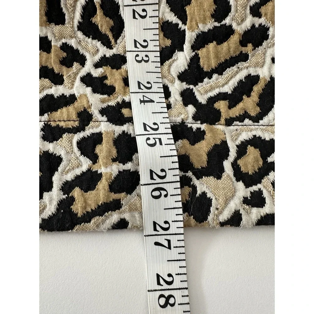 Maeve Wide Leg Pants Women's Size 25 Leopard Print The Ettie High-Rise Crop - Picture 7 of 9
